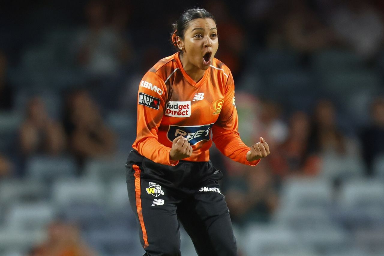 Alana King removed Amy Jones, Perth Scorchers vs Melbourne Stars, WBBL, Knockout, Perth, December 9, 2025