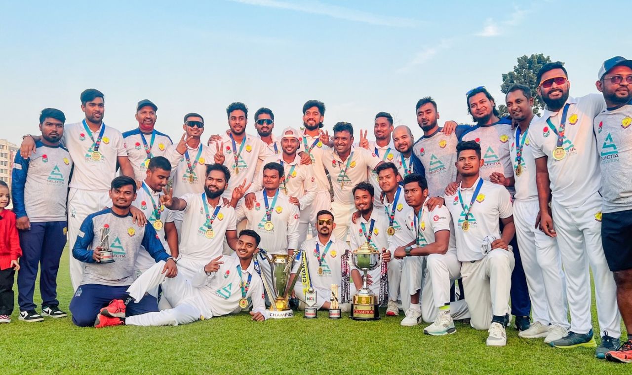 Rangpur Division players celebrate after winning NCL, Bogra, December 9, 2025