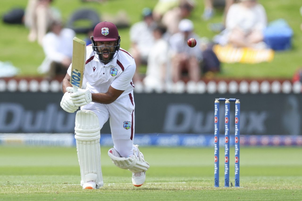 John Campbell mixed aggression and watchfulness in the first hour, New Zealand vs West Indies, 2nd Test, Wellington, 1st day, December 10, 2025