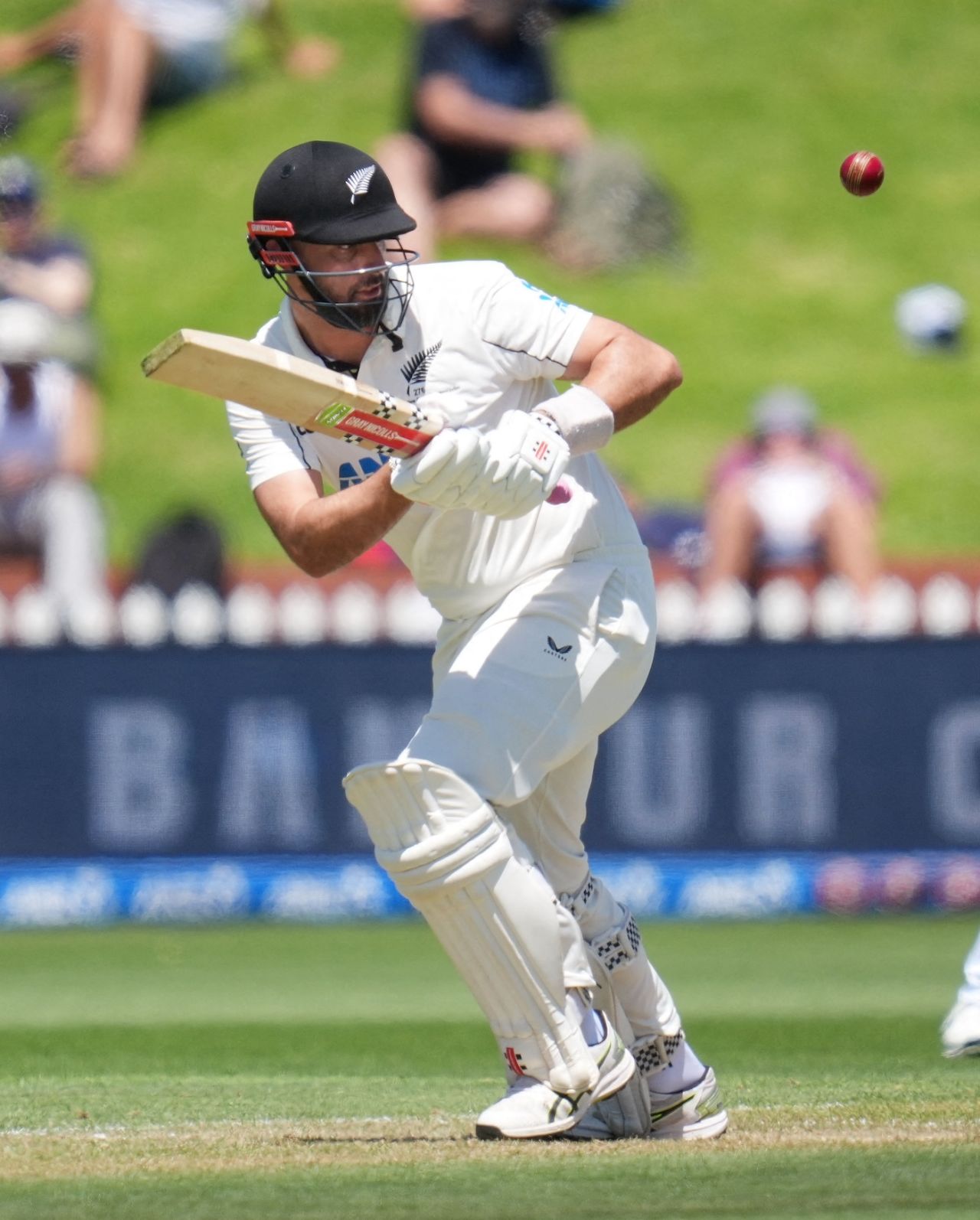 Daryl Mitchell fends the ball away, New Zealand vs West Indies, 2nd Test, Wellington, 2nd day, December 11, 2025