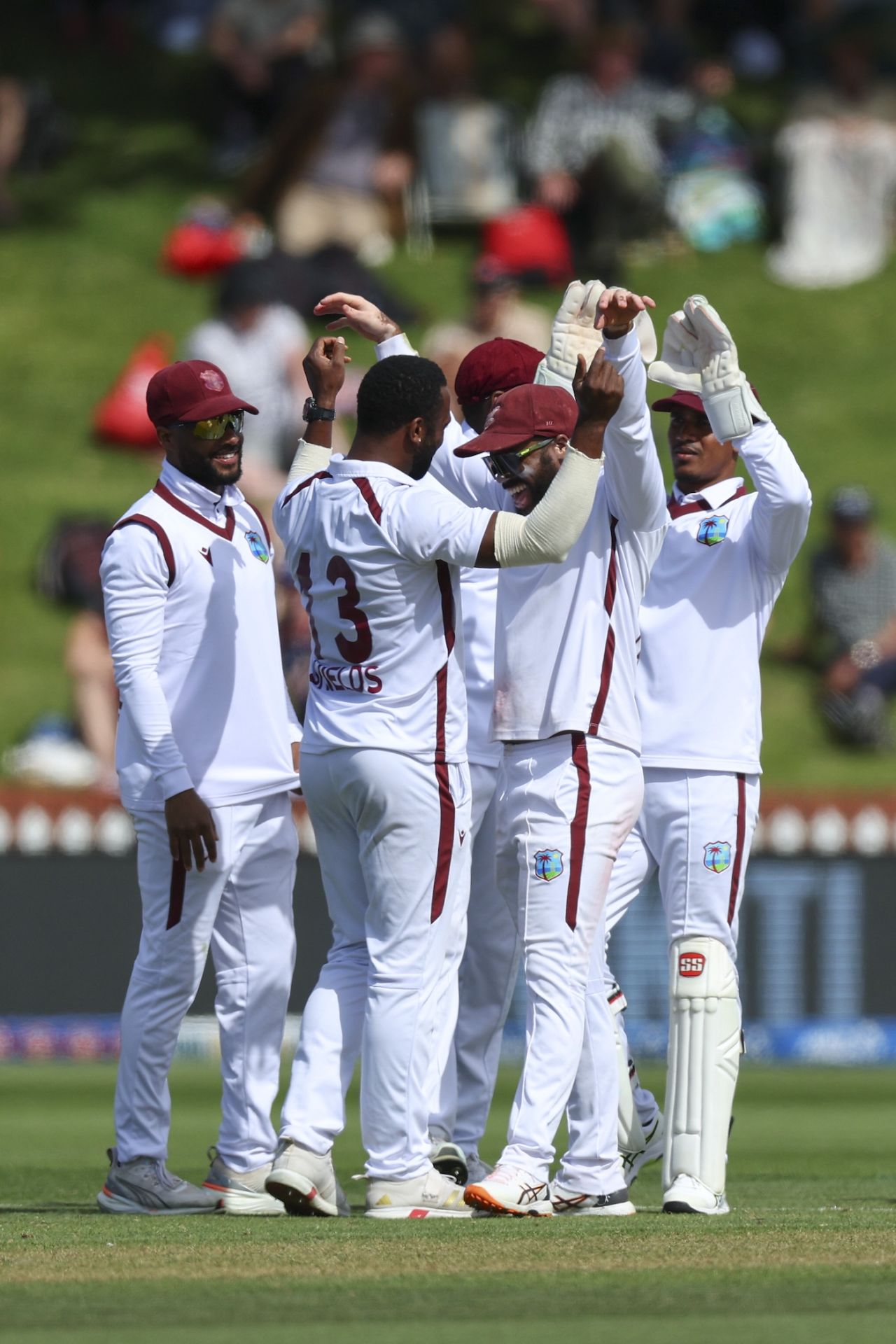 Ojay Shields got the big wicket of Mitchell Hay, New Zealand vs West Indies, 2nd Test, Wellington, 2nd day, December 11, 2025