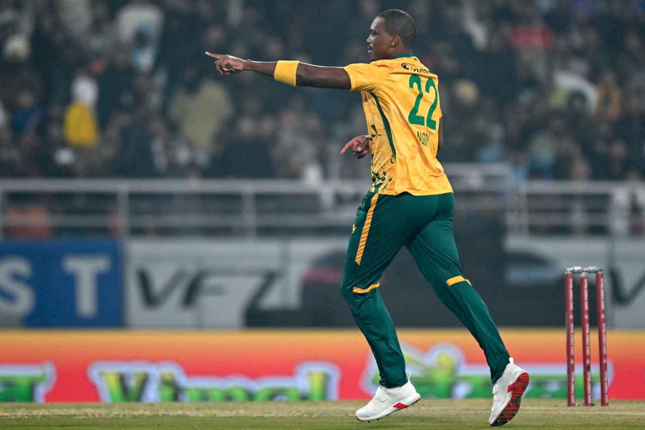 Lungi Ngidi landed the first blow for South Africa, India vs South Africa, 2nd T20I, New Chandigarh, December 11, 2025