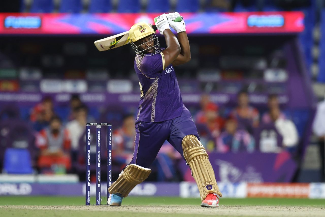 Andre Russell threatened to take ADKR past the finishing line with 53*, Abu Dhabi Knight Riders vs Dubai Capitals, ILT20 2025-26, December 13, 2025
