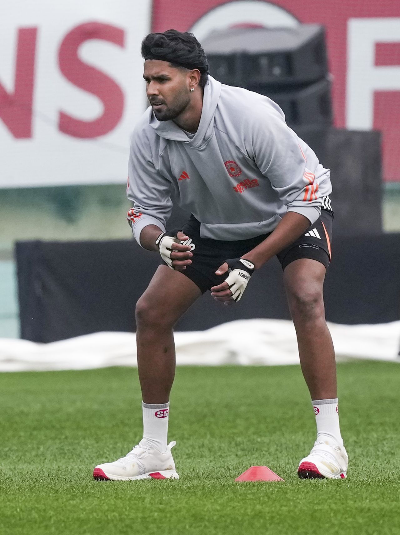 Harshit Rana at a training session, Dharamsala, December 13, 2024