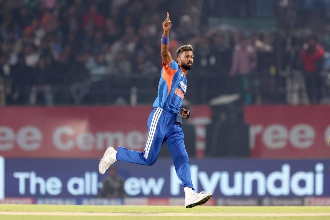 Hardik Pandya picked up his 100th T20I wicket, India vs South Africa, 3rd men's T20I, Dharamsala, December 14, 2025