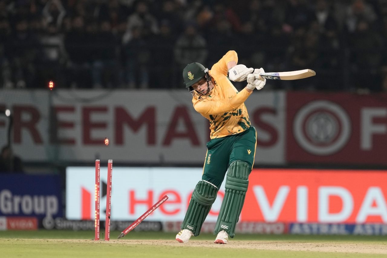 Corbin Bosch was cleaned up soon after he got a life, India vs South Africa, 3rd men's T20I, Dharamsala, December 14, 2025