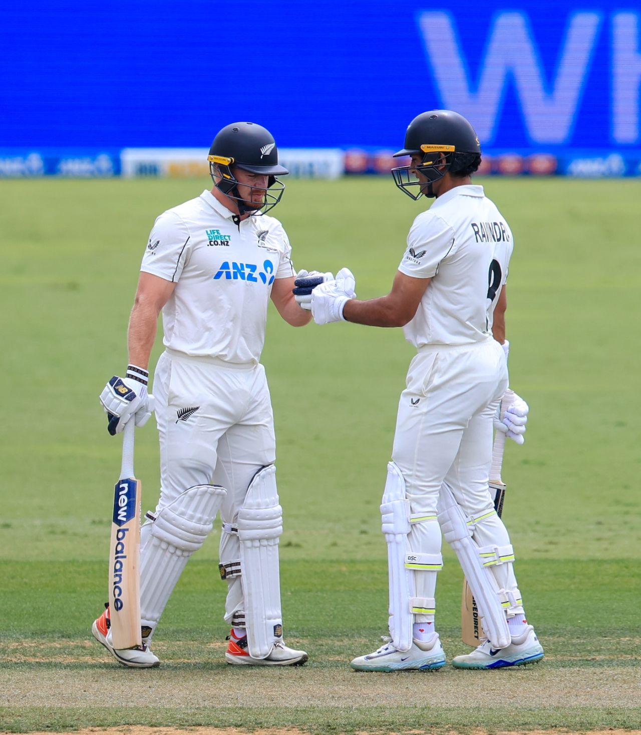 Glenn Phillips and Rachin Ravindra put on a half-century stand, New Zealand vs West Indies, 3rd Test, Mount Maunganui, 2nd day, December 19, 2025