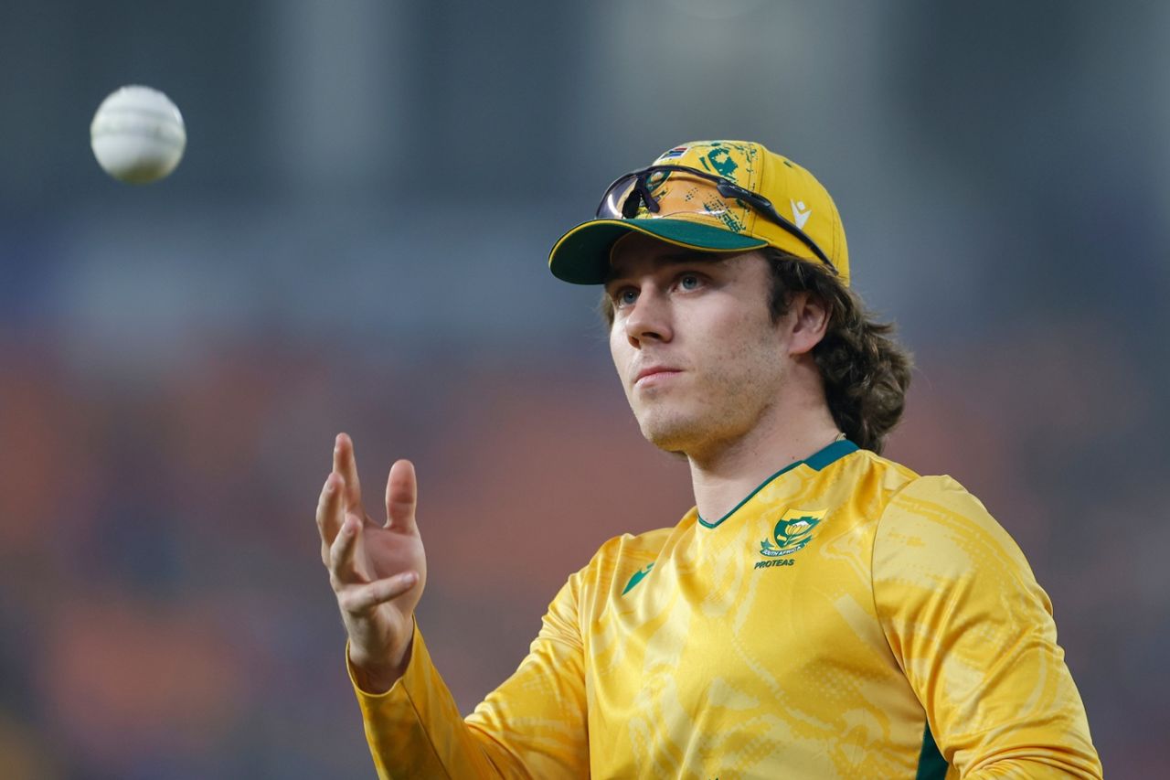 Dewald Brevis in the field, India vs South Africa, 5th T20I, Ahmedabad, December 19, 2025