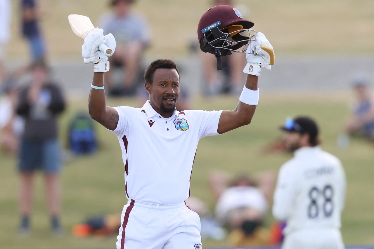 Kavem Hodge scored a resilient century, New Zealand vs West Indies, 3rd Test, Mount Maunganui, 3rd day, December 20, 2025