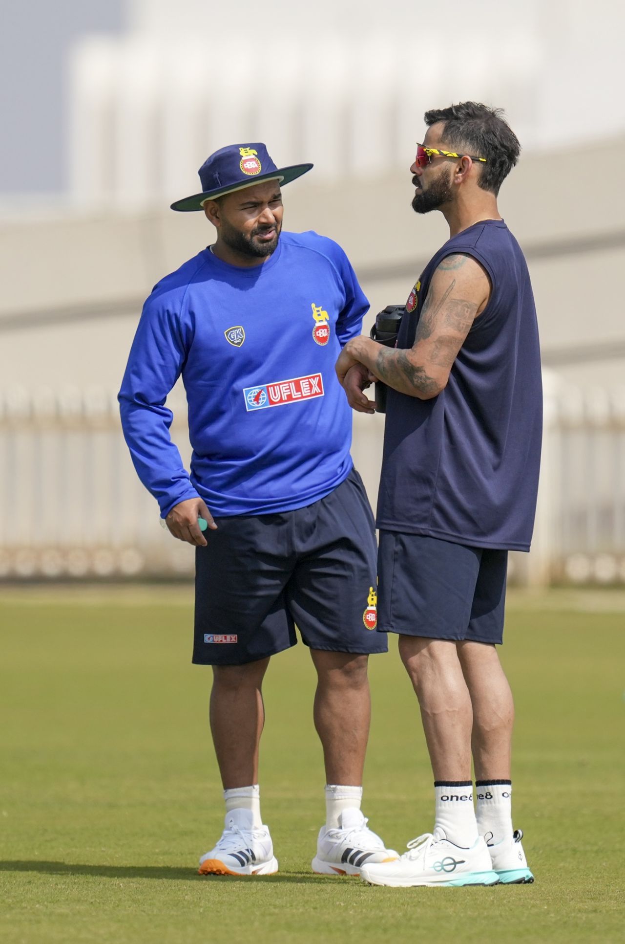 Rishabh Pant and Virat Kohli prepare for Delhi's opening match of the Vijay Hazare Trophy, BCCI Centre of Excellence, Bengaluru, December 23, 2025