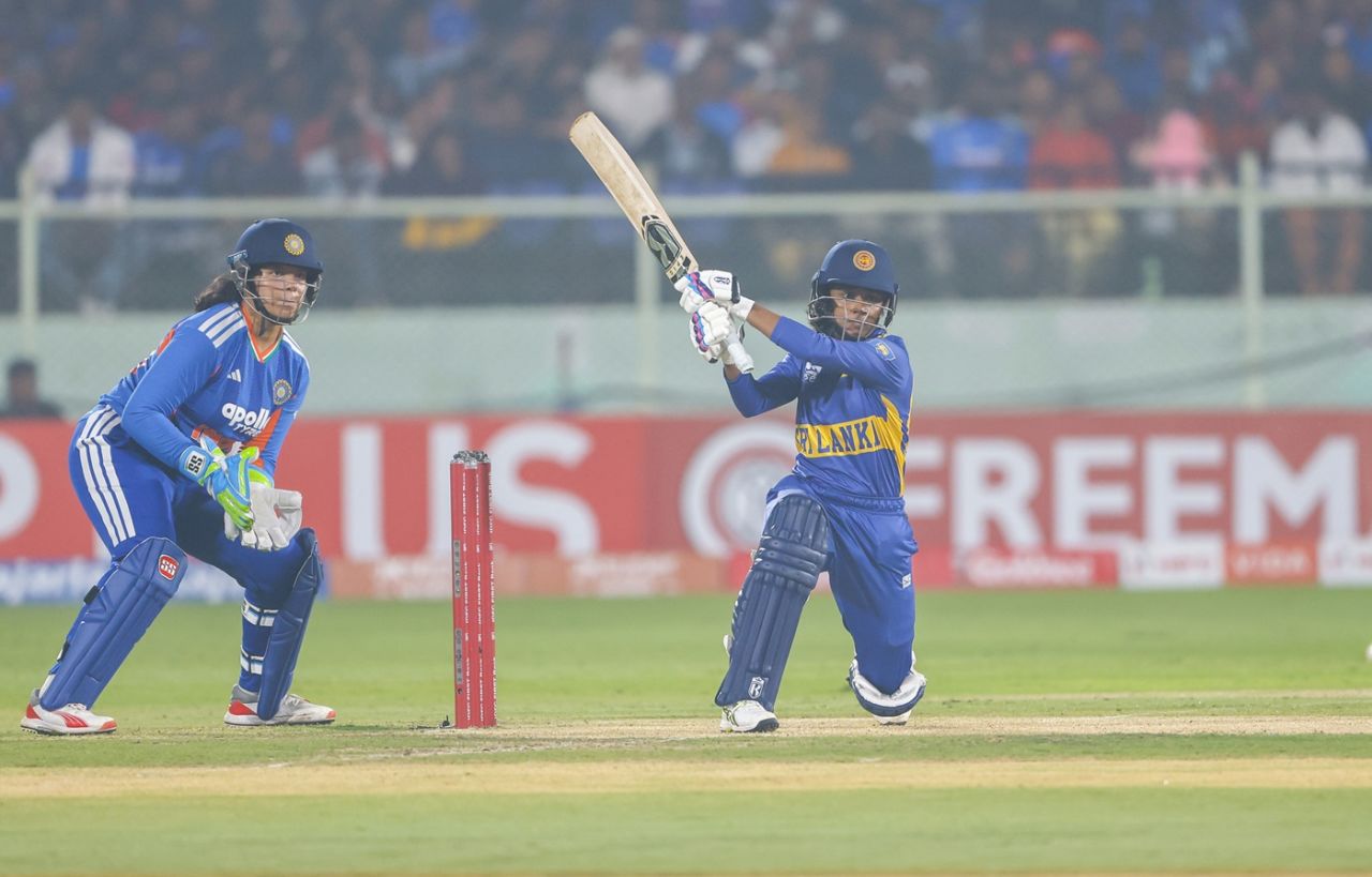 Harshitha Samarawickrama started aggressively, India vs Sri Lanka, 2nd Women's T20I, Visakhapatnam, December 23, 2025