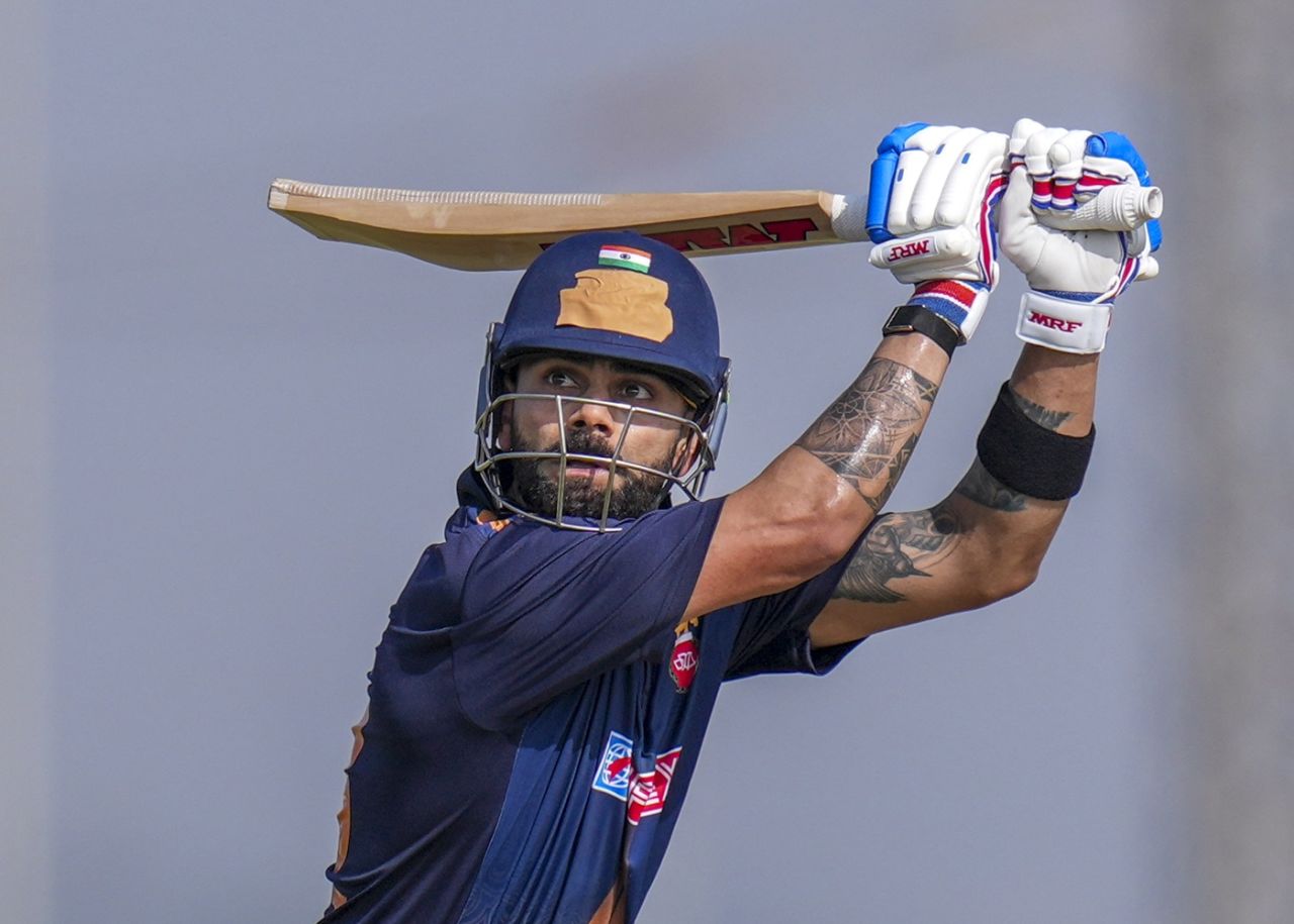 Virat Kohli notched up 131 of just 101 balls on return to Vijay Hazare Trophy in nearly 16 years, Andhra vs Delhi, Vijay Hazare Trophy 2025-26, Bengaluru, December 24, 2025