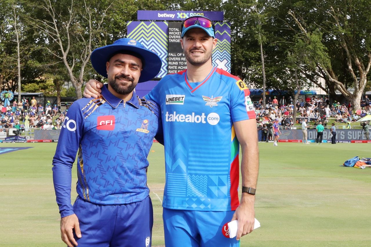 Aiden Markram won the toss against Rashid Khan's side, and opted to bat, MI Cape Town vs Durban's Super Giants, SA20 2025-26, Cape Town, December 26, 2025
