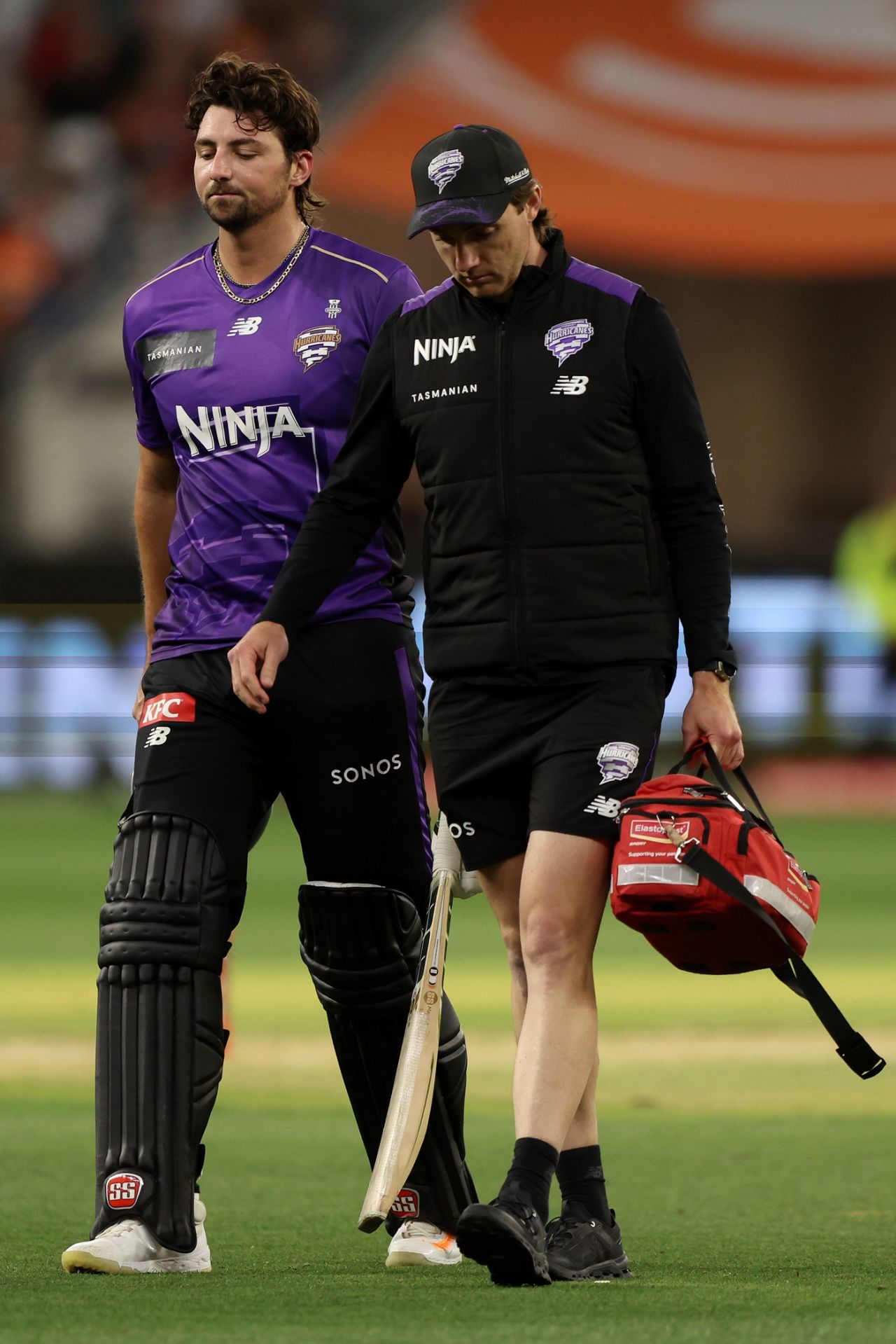 Tim David left with a hamstring injury, Perth Scorchers vs Hobart Hurricanes, BBL 2025-26, Perth, December 26, 2025