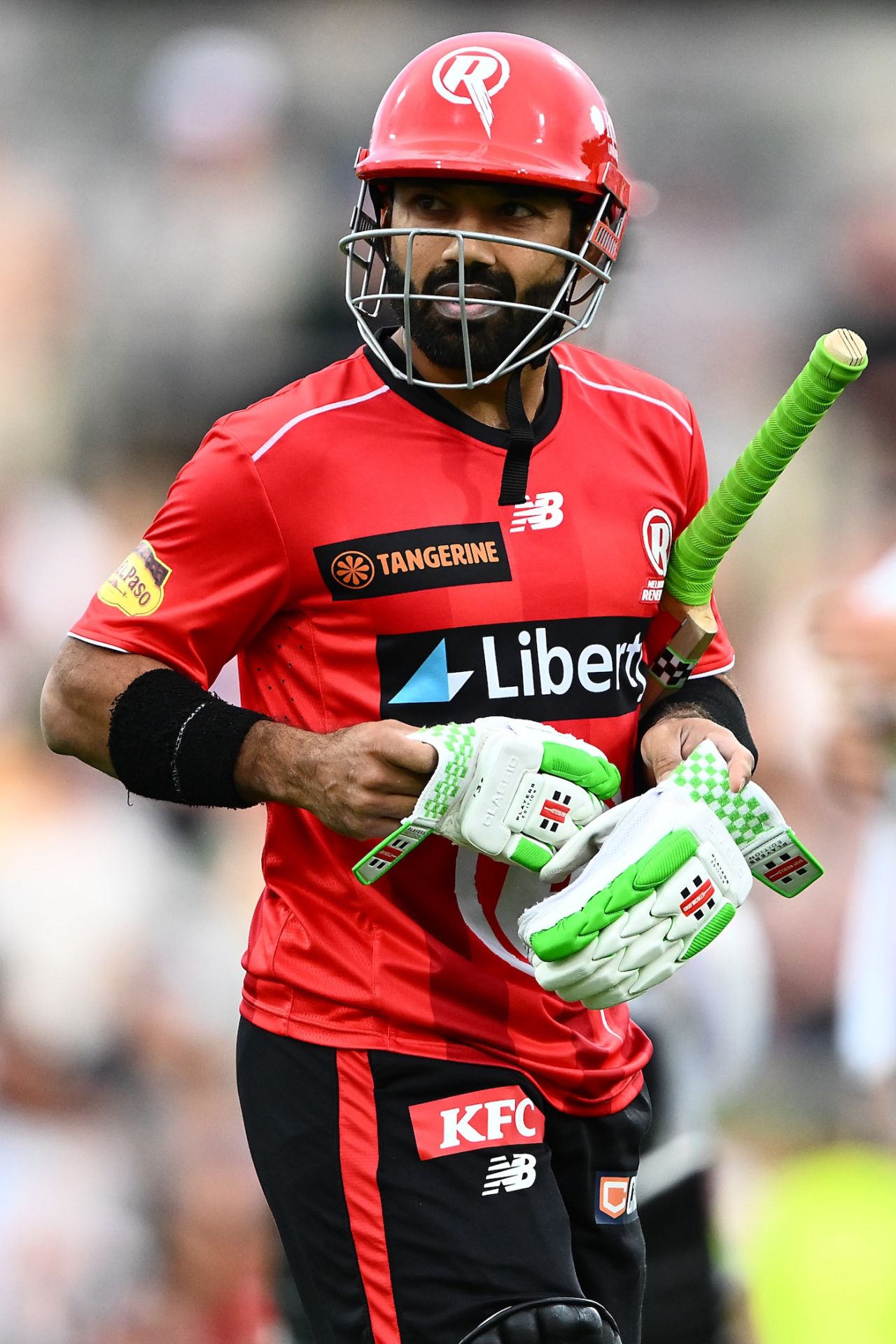 Mohammad Rizwan walks back, Hobart Hurricanes vs Melbourne Renegades, BBL, Hobart, December 29, 2025