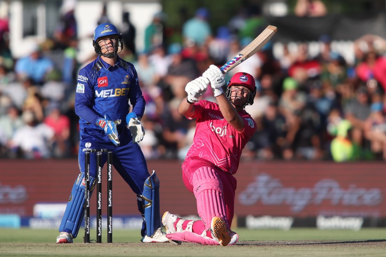 Lhuan-dre Pretorius' big hits took Paarl Royals to a competitive total, Paarl Royals vs MI Cape Town, SA 2026, Paarl, January 2, 2026