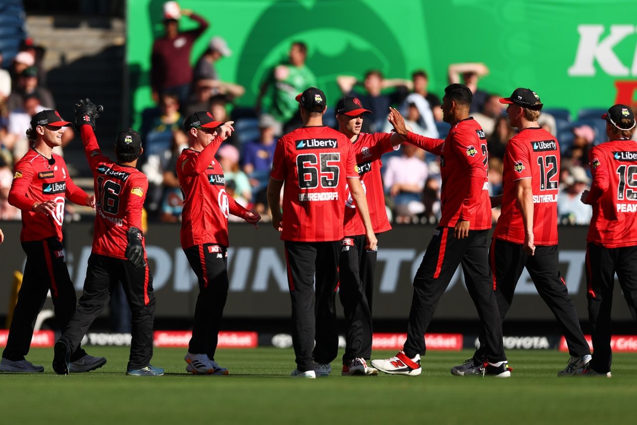 Gurinder Sandhu celebrates a wicket, Melbourne Stars vs Melbourne Renegades, BBL, Melbourne, January 4, 2026