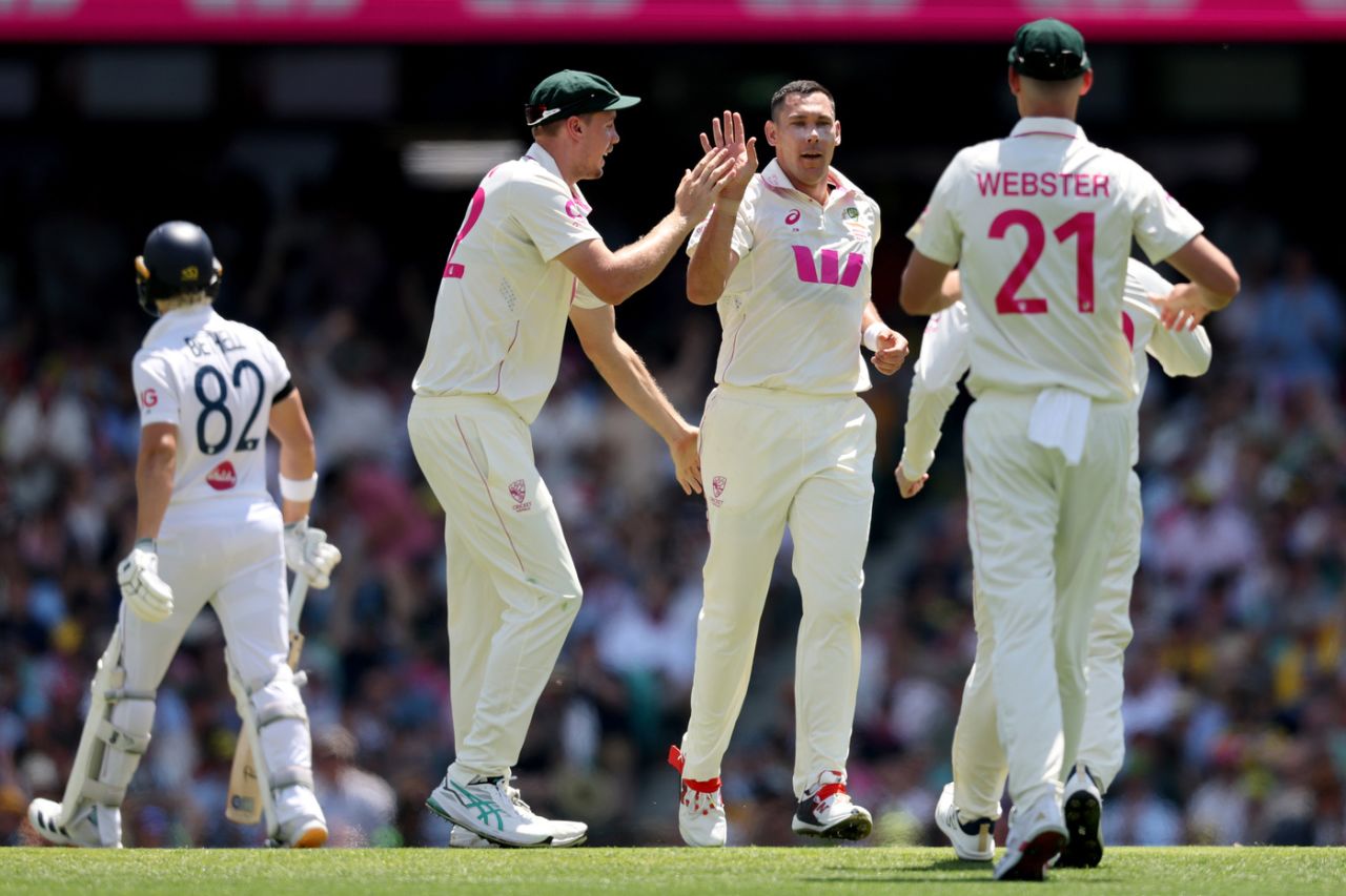 Scott Boland celebrates a wicket, Australia vs England, 5th Test, Sydney, January 4, 2025