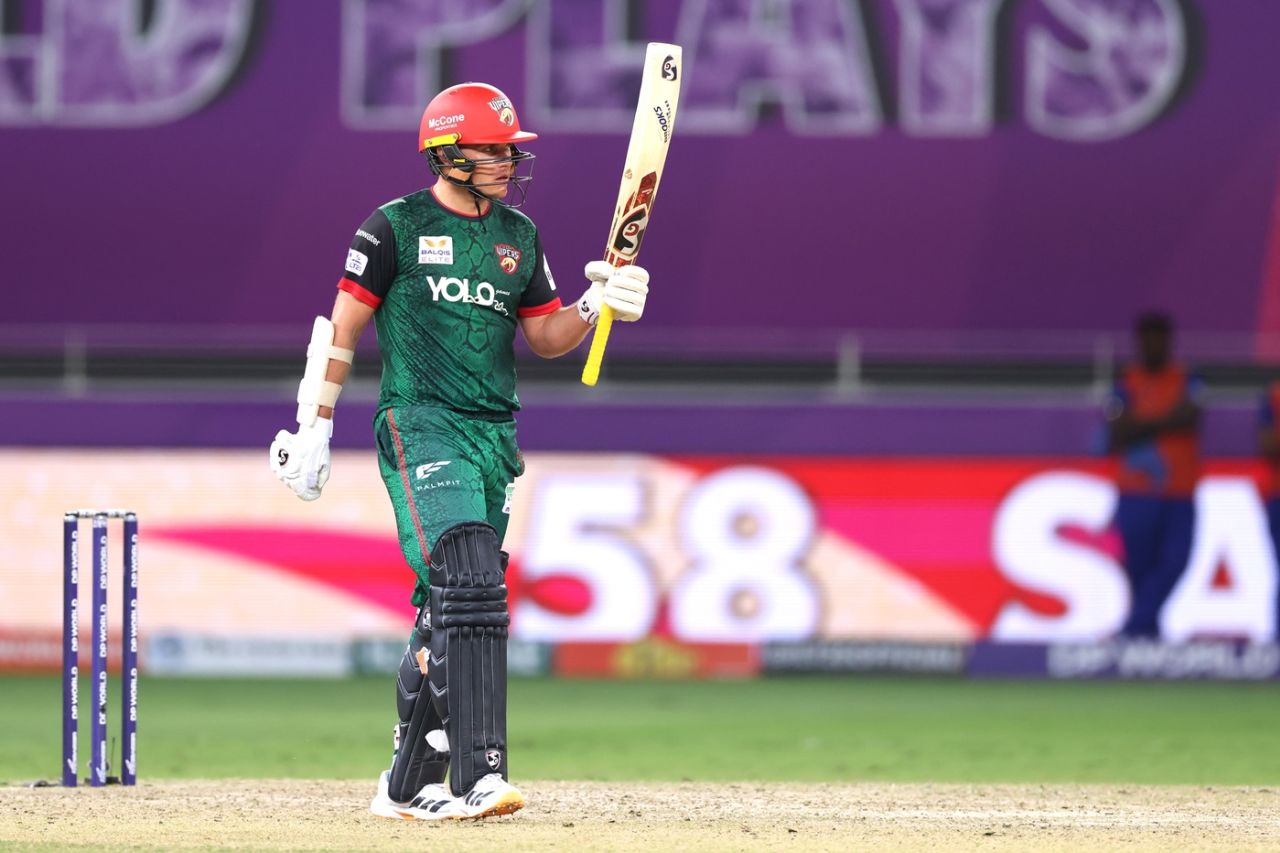 Sam Curran remained unbeaten on 74 off 51 balls, Desert Vipers vs MI Emirates, ILT20, final, Dubai, January 4, 2026