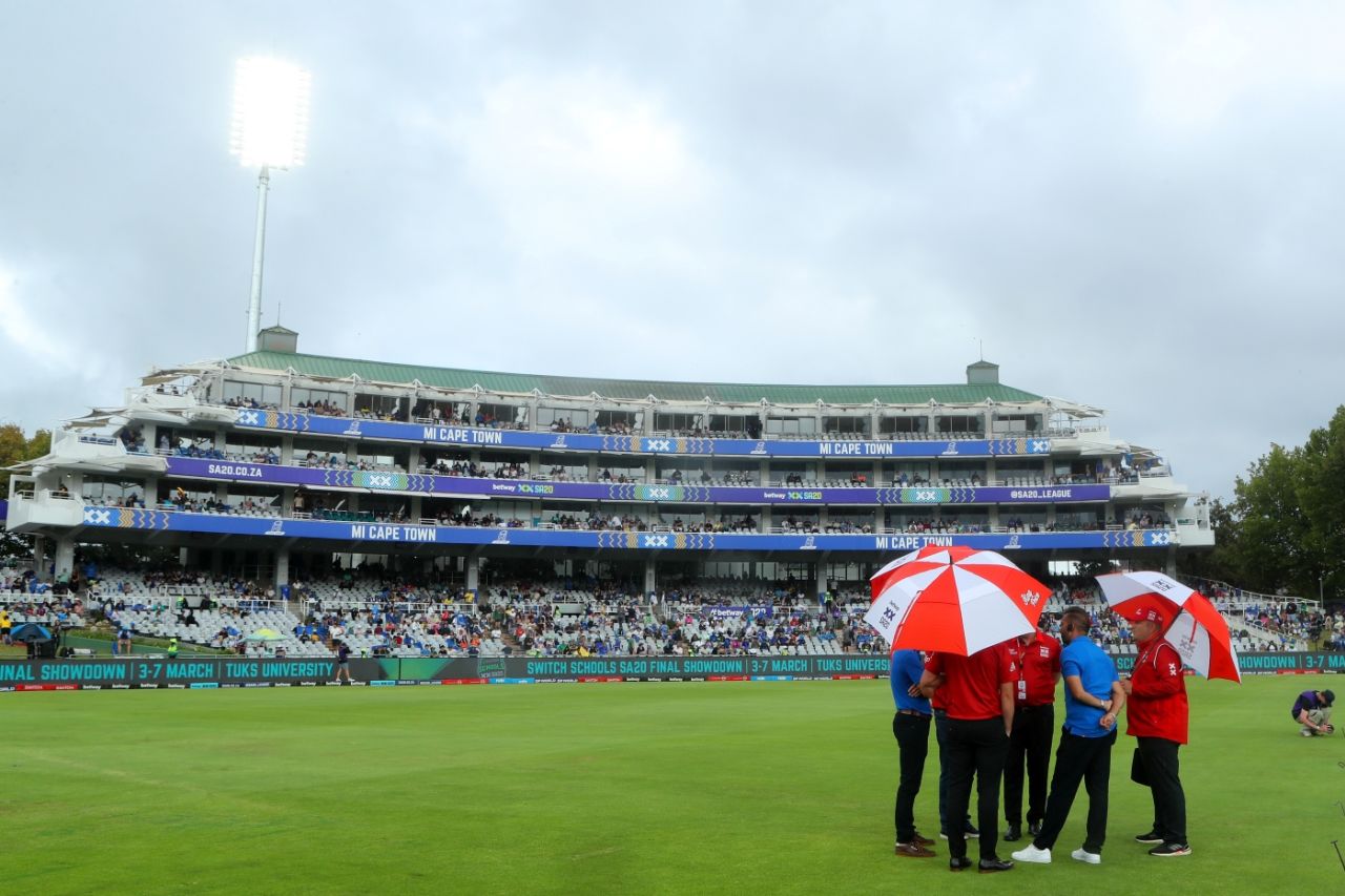 Drizzle delayed the toss at Newlands, MI Cape Town vs Joburg Super Kings, SA20 2025-26, January 6, 2026