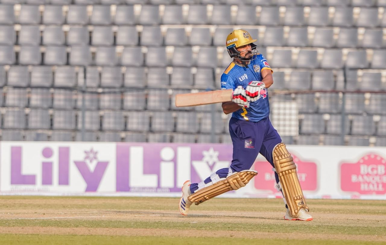 Nasir Hossain cracked an unbeaten 90 off 50 balls, Dhaka Capitals vs Noakhali Express, Bangladesh Premier League 2025-26, Sylhet, January 7, 2025