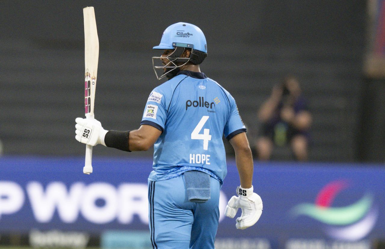 Shai Hope had four fours and four sixes when he reached fifty, Durban Super Giants vs Pretoria Capitals, Durban, SA20 2025-26, January 7, 2026