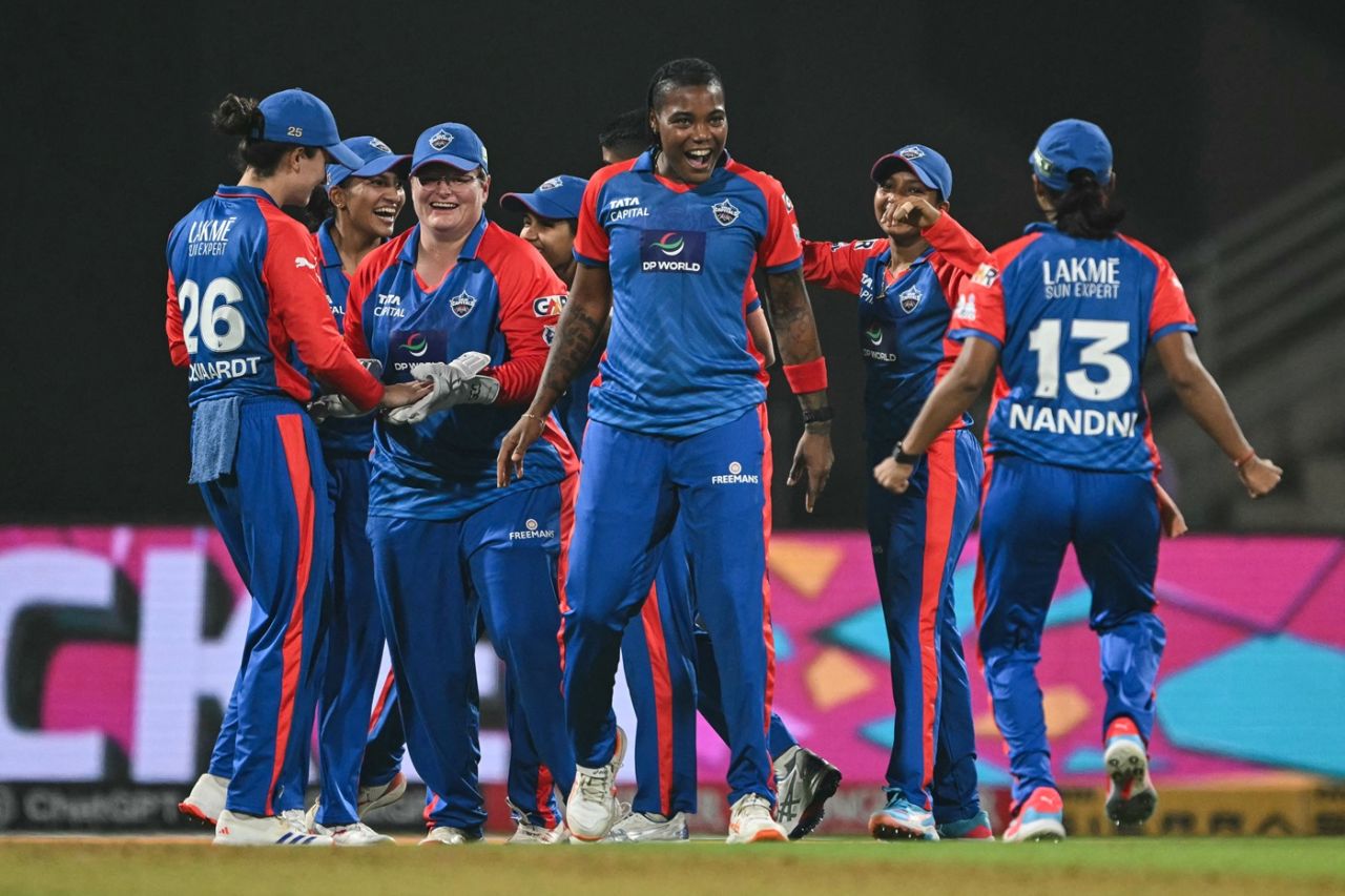 Chinelle Henry struck with her first ball to dismiss Amelie Kerr for a duck, Mumbai Indians vs Delhi Capitals, WPL 2026, Mumbai, January 10, 2026