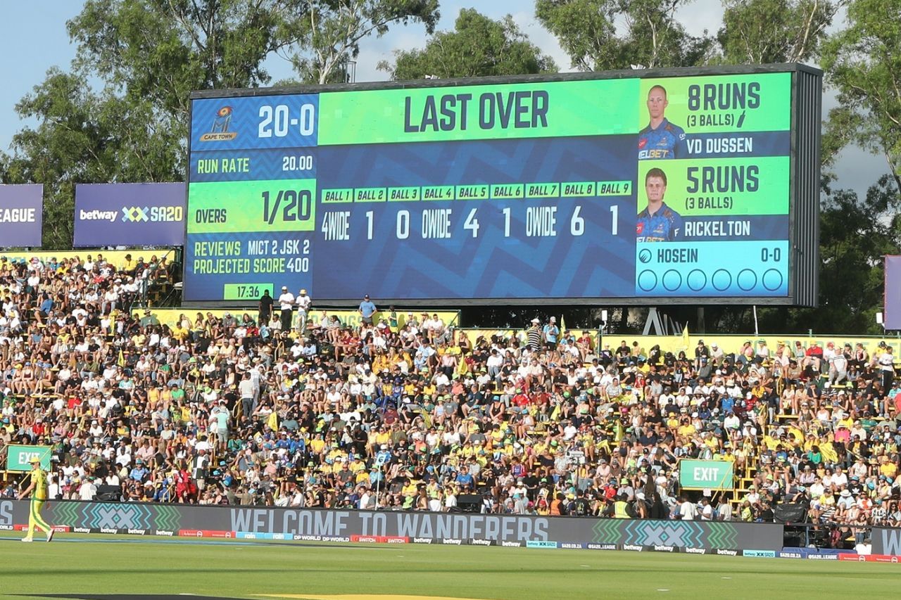 Daniel Worrall went for 20 in the opening over, Joburg Super Kings vs MI Cape Town, Johannesburg, SA20, Jan 10 2026