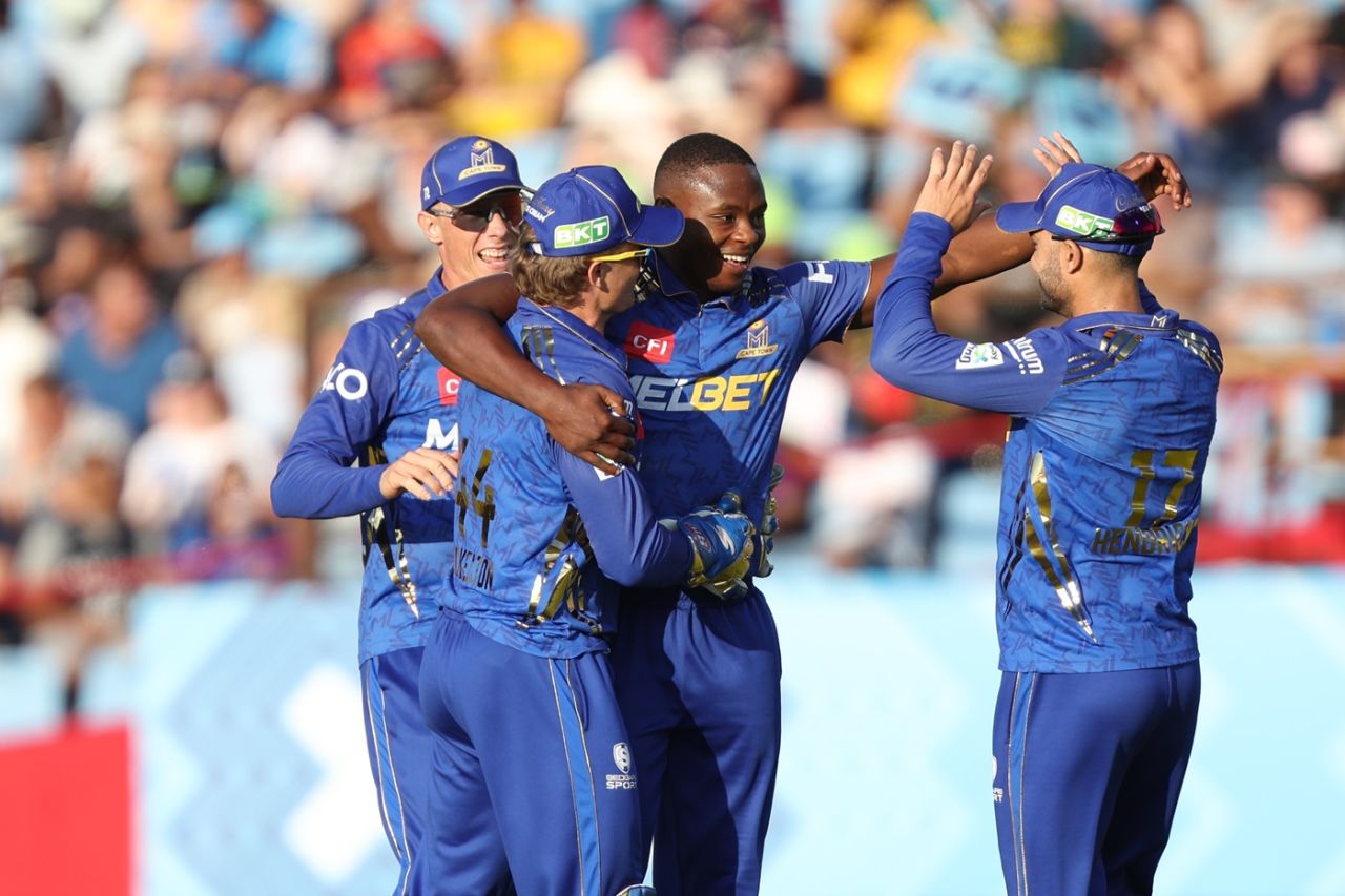 Kagiso Rabada struck inside the powerplay, Pretoria Capitals vs MI Cape Town, SA20, Centurion, January 12, 2026