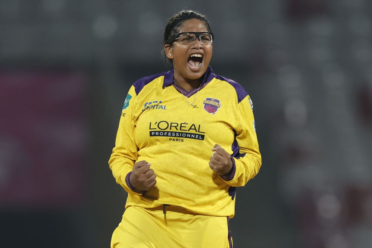 Asha Sobhana dismissed Shafali Verma, UP Warriorz vs Delhi Capitals, WPL, Navi Mumbai, January 14, 2026