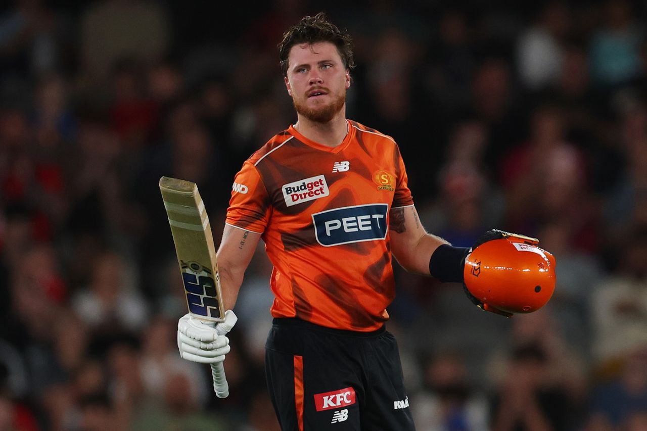 Finn Allen notched up a 51-ball hundred, Melbourne Renegades vs Perth Scorchers, BBL, Melbourne, January 15, 2026