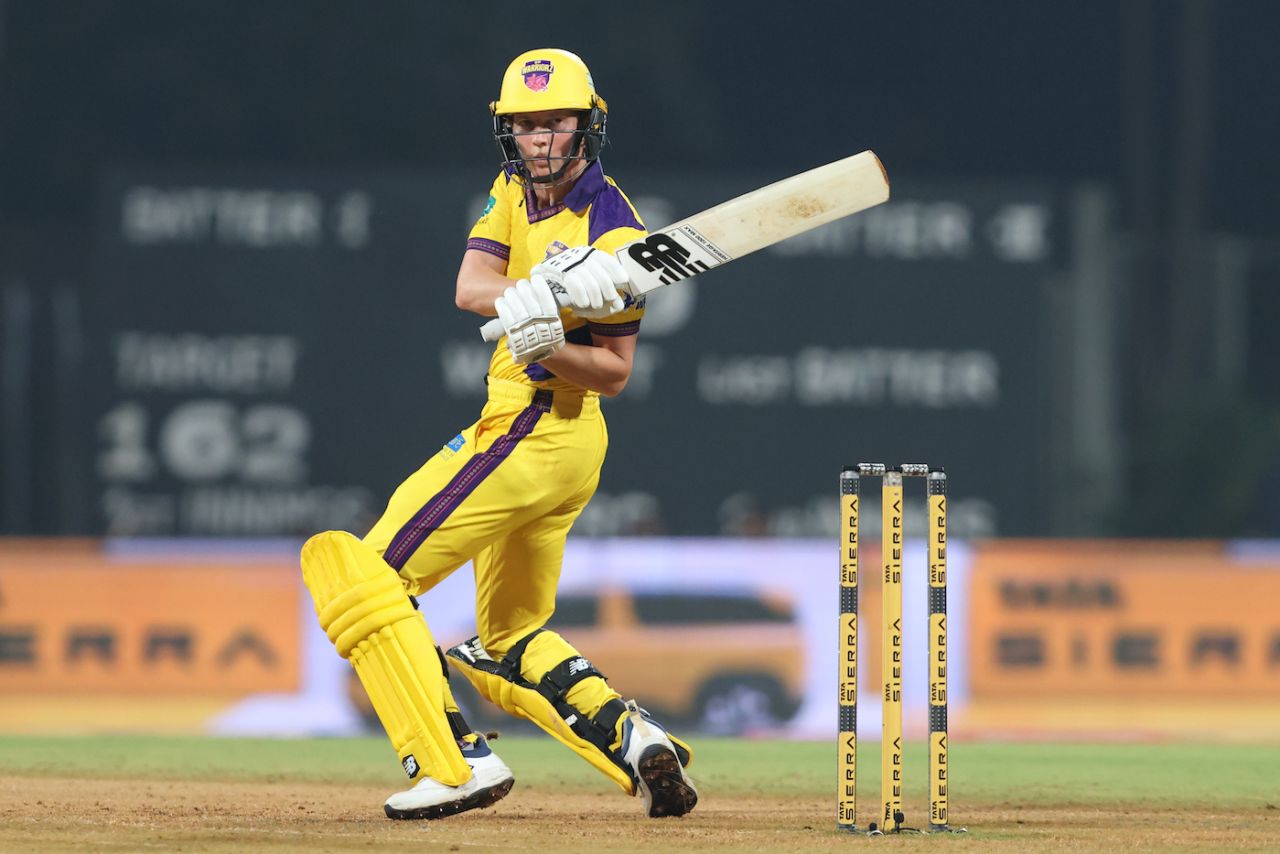 Meg Lanning fell right after the powerplay, Mumbai Indians vs UP Warriorz, WPL 2026, DY Patil, January 15, 2026