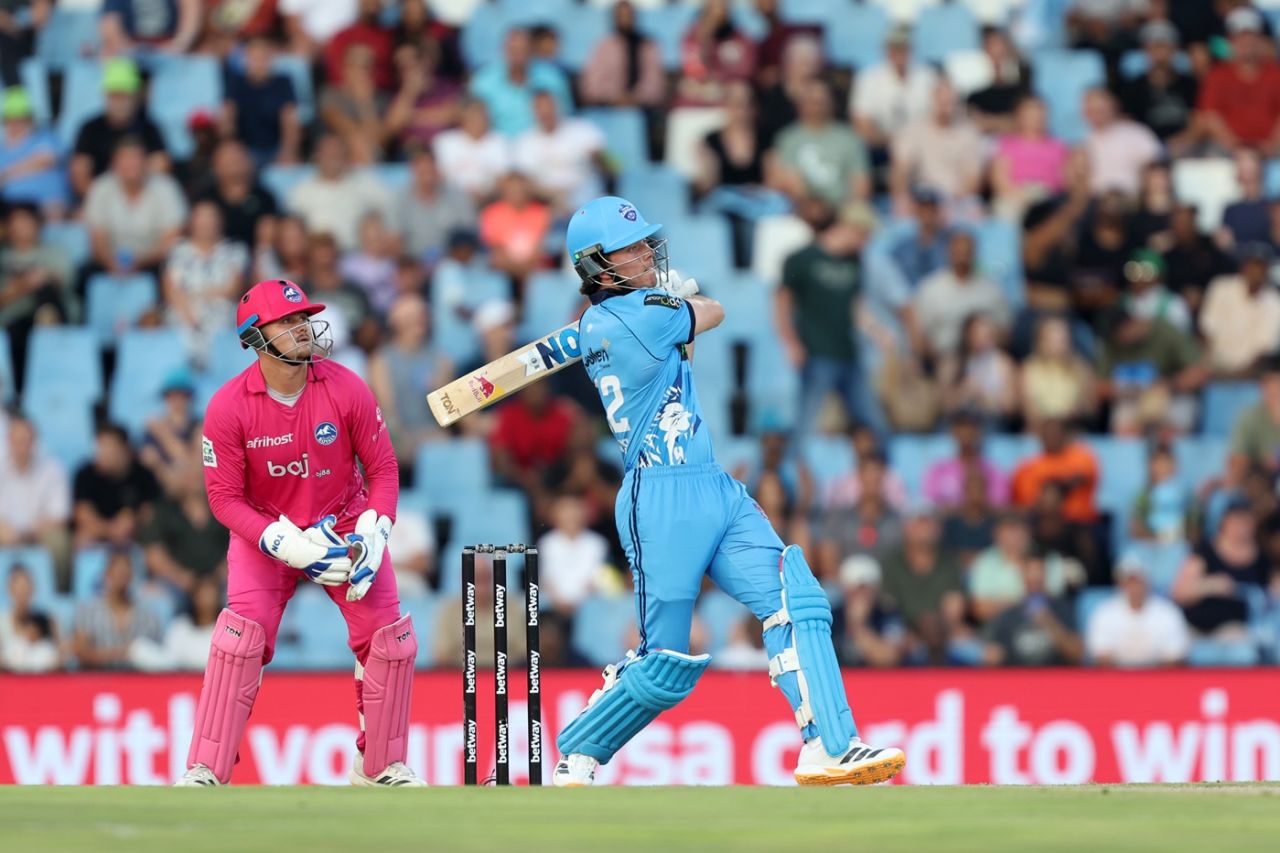 Dewald Brevis struck two sixes in his knock of 20, Pretoria Capitals vs Paarl Royals, SA20 2025-26, Centurion, January 15, 2026