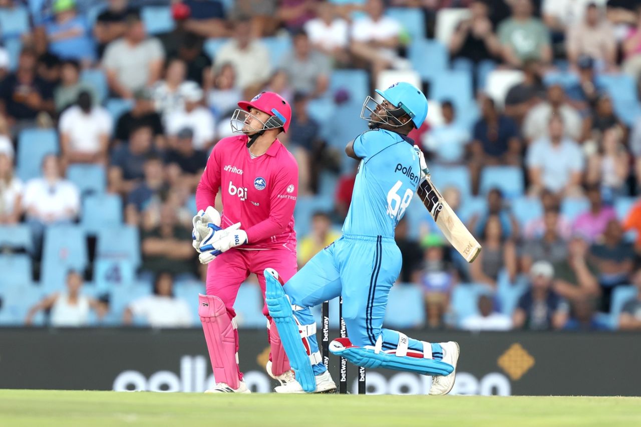 Sherfane Rutherford struck multiple sixes over the leg side, Pretoria Capitals vs Paarl Royals, SA20 2025-26, Centurion, January 15, 2026