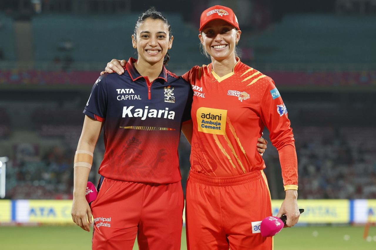 Ashleigh Gardner opted to bowl against Smriti Mandhana's side, Gujarat Giants vs Royal Challengers Bengaluru, WPL, Navi Mumbai, January 16, 2026