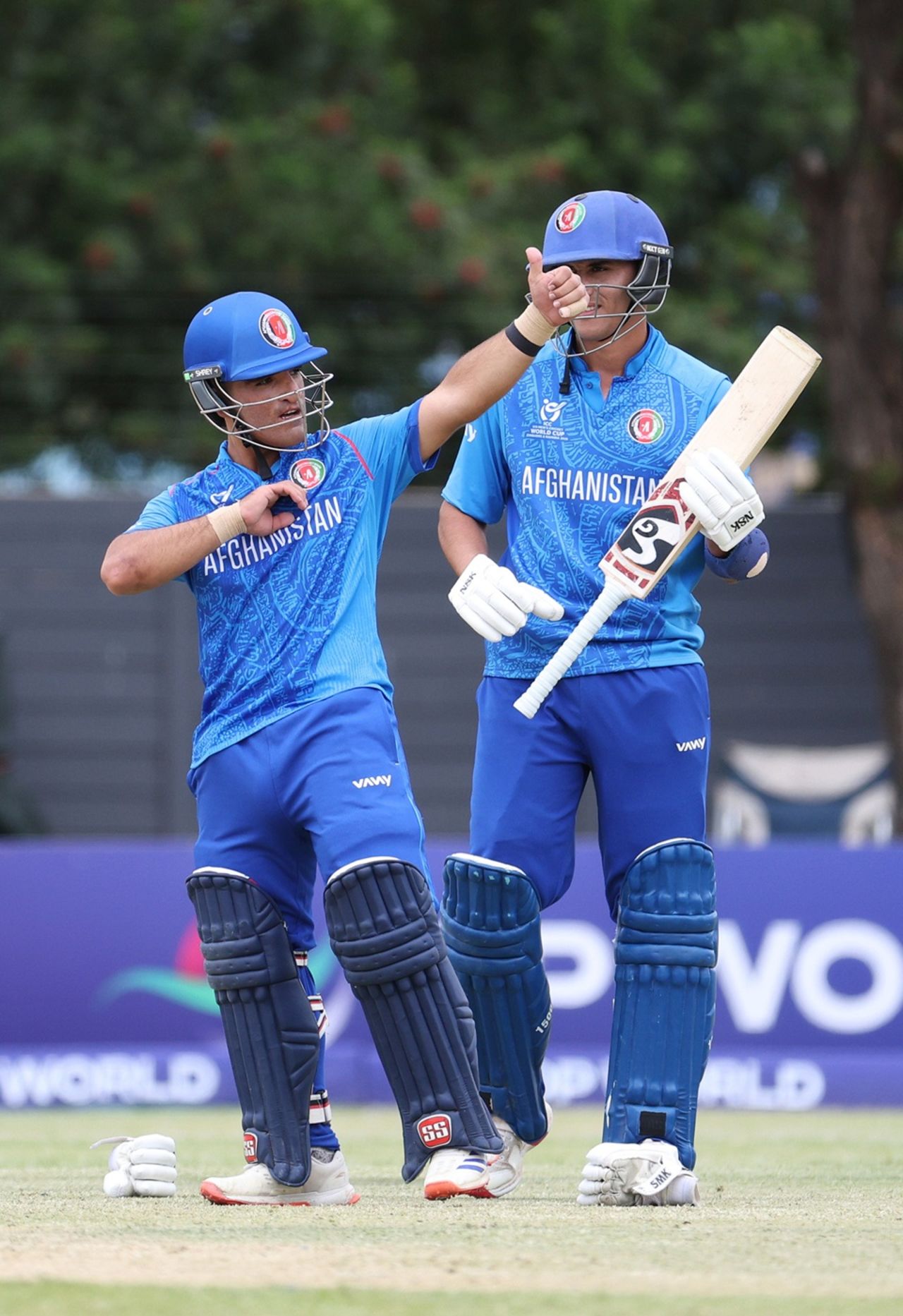 Uzairullah Niazai celebrates his fifty, Afghanistan vs South Africa, U-19 World Cup, Windhoek, January 16, 2026