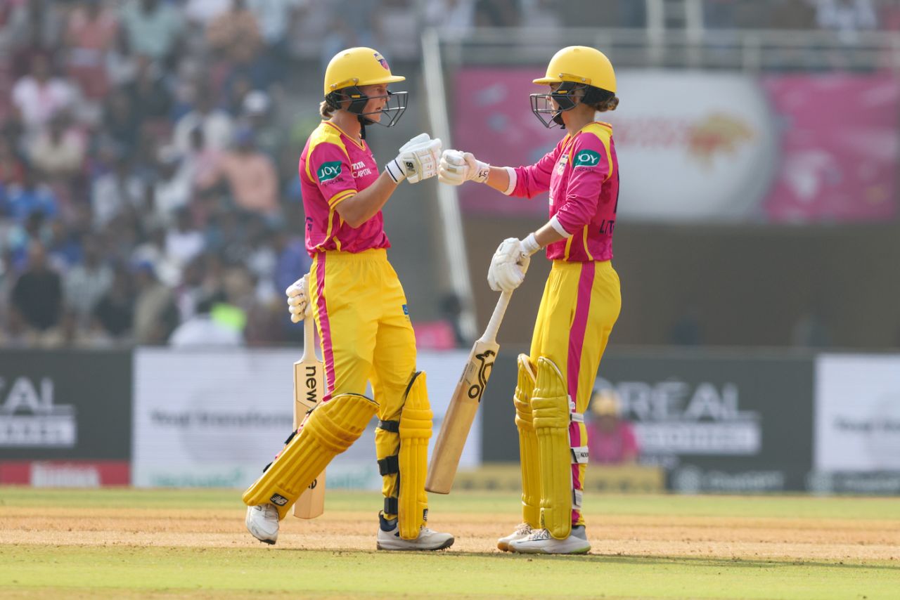Meg Lanning and Phoebe Litchfield added 119 off 74 balls, Mumbai Indians vs UP Warriorz, WPL 2026, Navi Mumbai, January 17, 2026