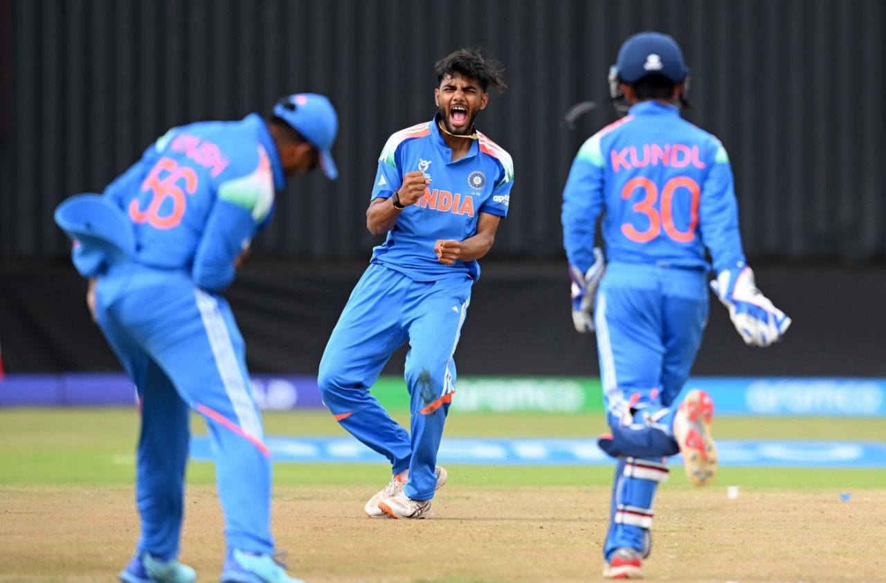 Kanishk Chouhan broke a solid stand, Bangladesh vs India, ICC Men's Under-19 World Cup, Bulawayo, January 17, 2026