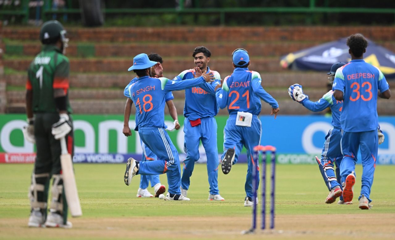 Vihaan Malhotra struck in consecutive overs, Bangladesh vs India, ICC Men's Under-19 World Cup, Bulawayo, January 17, 2026