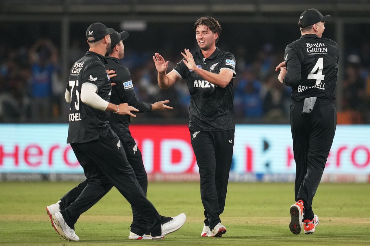 Zak Foulkes got Rohit Sharma for 11, India vs New Zealand, 3rd ODI, Indore, January 18, 2026