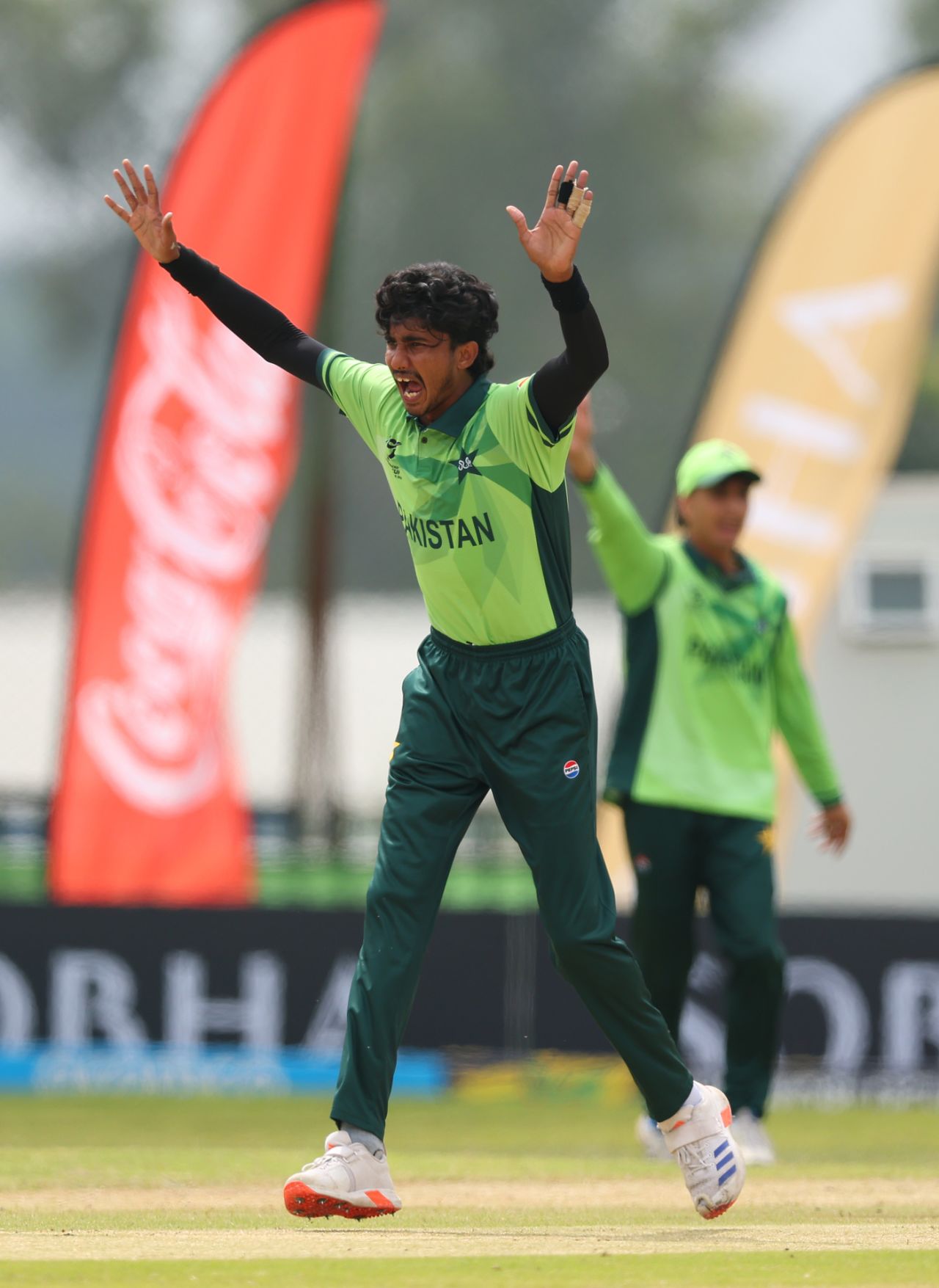 Ali Raza appeals for a wicket, Pakistan vs Scotland, Under-19 World Cup, Harare, January 19, 2026