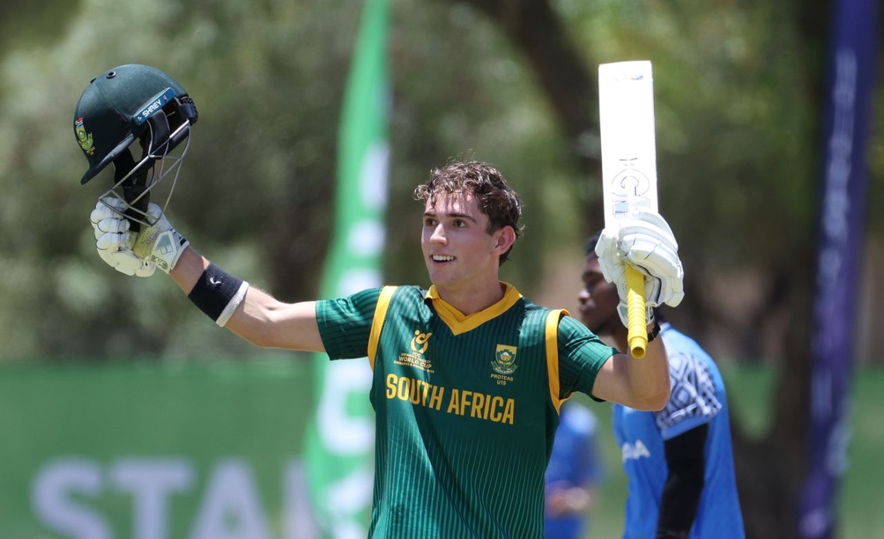 Jason Rowles scored a hundred and picked up two wickets against Tanzania, South Africa vs Tanzania, Under-19 World Cup, Windhoek, January 19, 2026