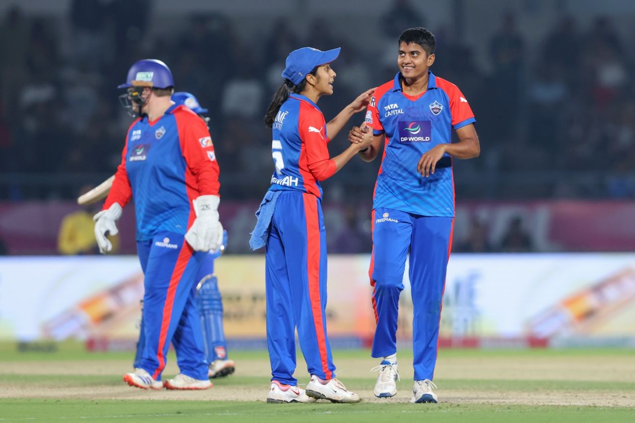 Shree Charani picked up three wickets against Mumbai Indians, Mumbai Indians vs Delhi Capitals, WPL 2026, Vadodara, January 20, 2026