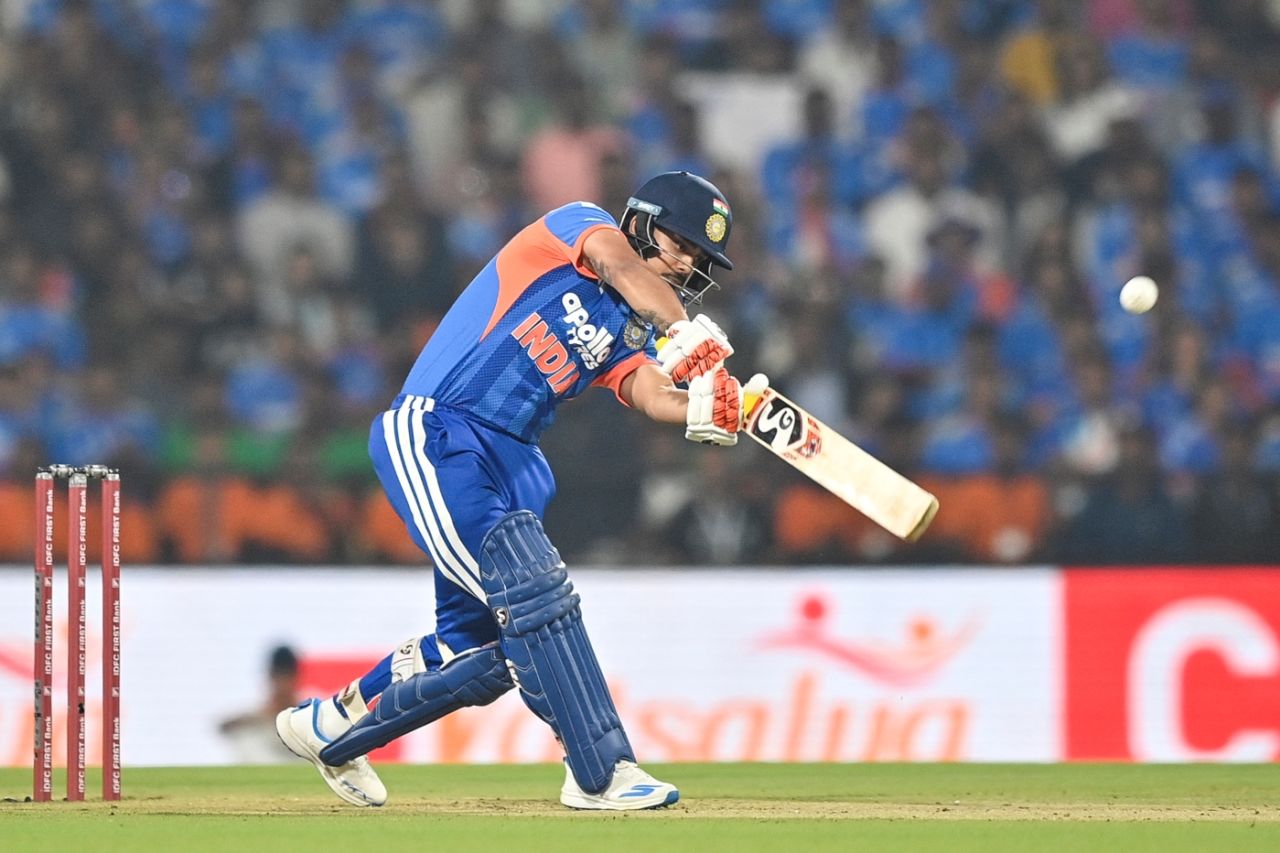 Ishan Kishan didn't last long in his comeback innings, India vs New Zealand, 1st T20I, Nagpur, January 21, 2026