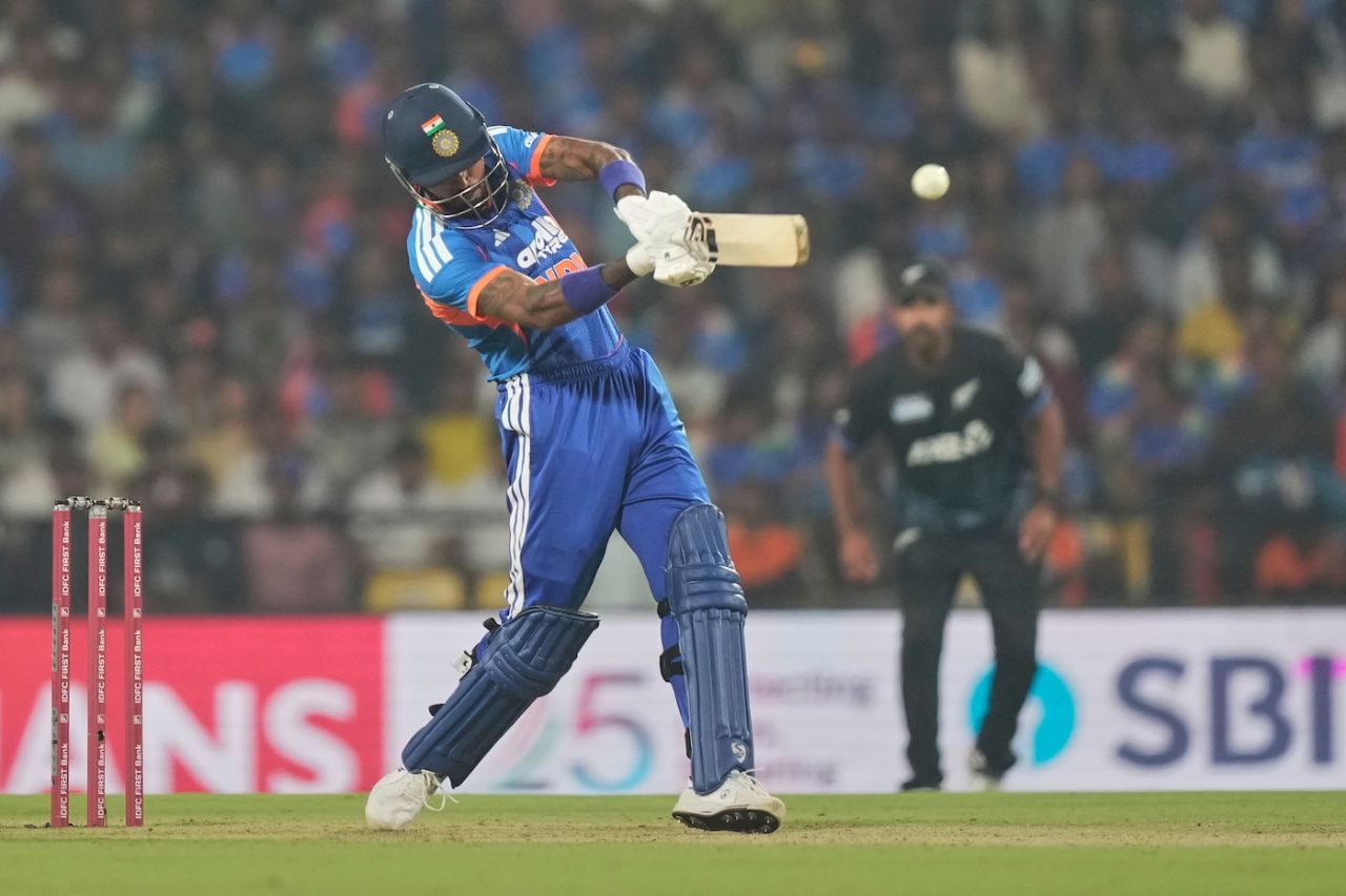 Hardik Pandya kept India's big hits coming, India vs New Zealand, 1st T20I, Nagpur, January 21, 2026