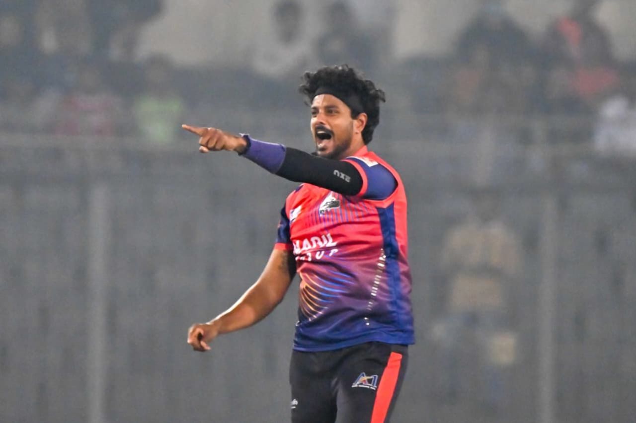 Binura Fernando finished with four wickets, Sylhet Titans vs Rajshahi Warriors, Qualifier 2, Dhaka, BPL, January 21, 2026