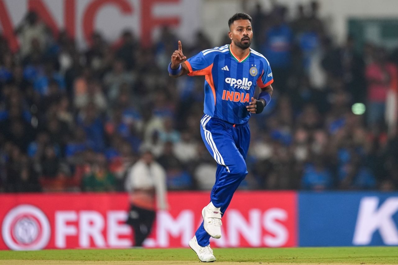 Hardik Pandya struck with his third ball, India vs New Zealand, 1st T20I, Nagpur, January 21, 2026