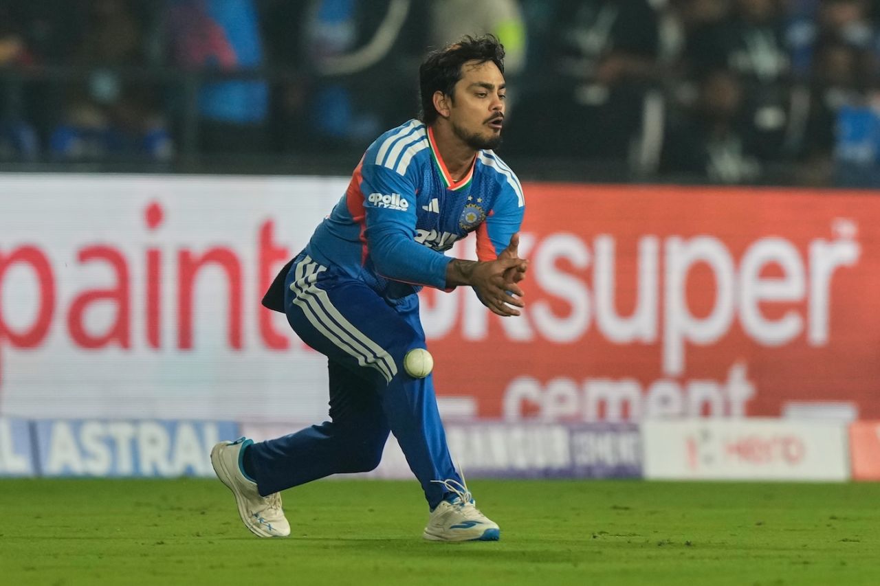 Ishan Kishan put one down in the deep, India vs New Zealand, 1st T20I, Nagpur, January 21, 2026