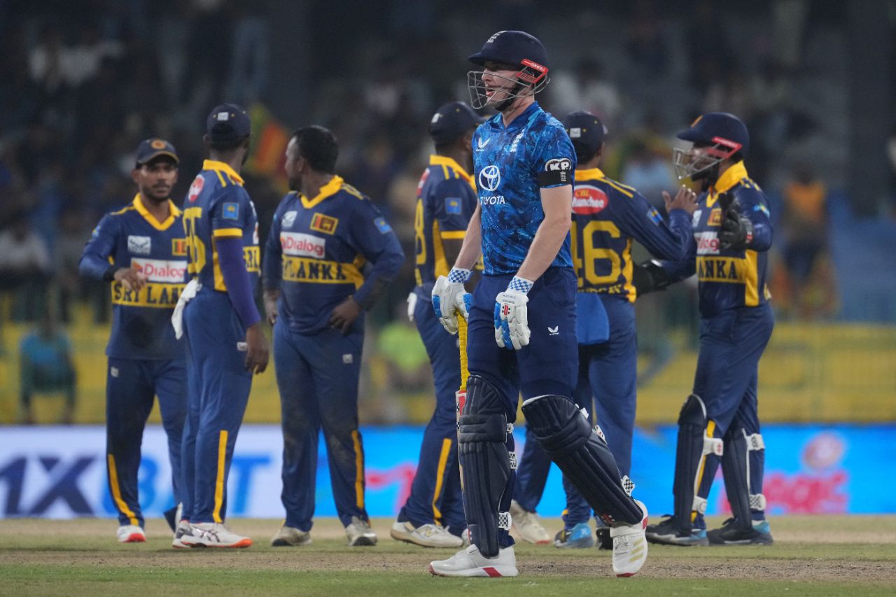 Harry Brook was stumped for 6 as England collapsed, Sri Lanka vs England, 1st ODI, Colombo, January 22, 2026