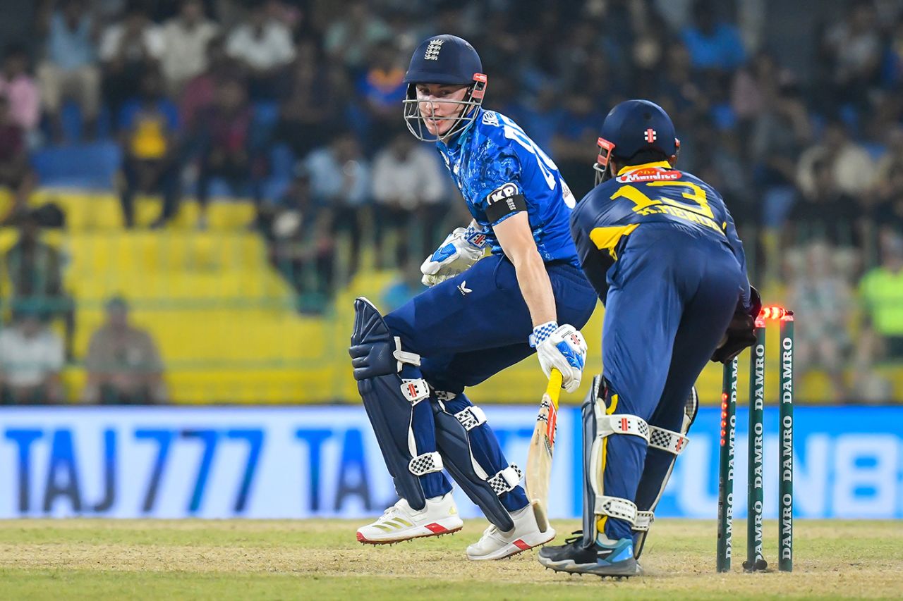 Harry Brook was stumped down the leg side, Sri Lanka vs England, 1st ODI, Colombo, January 22, 2026